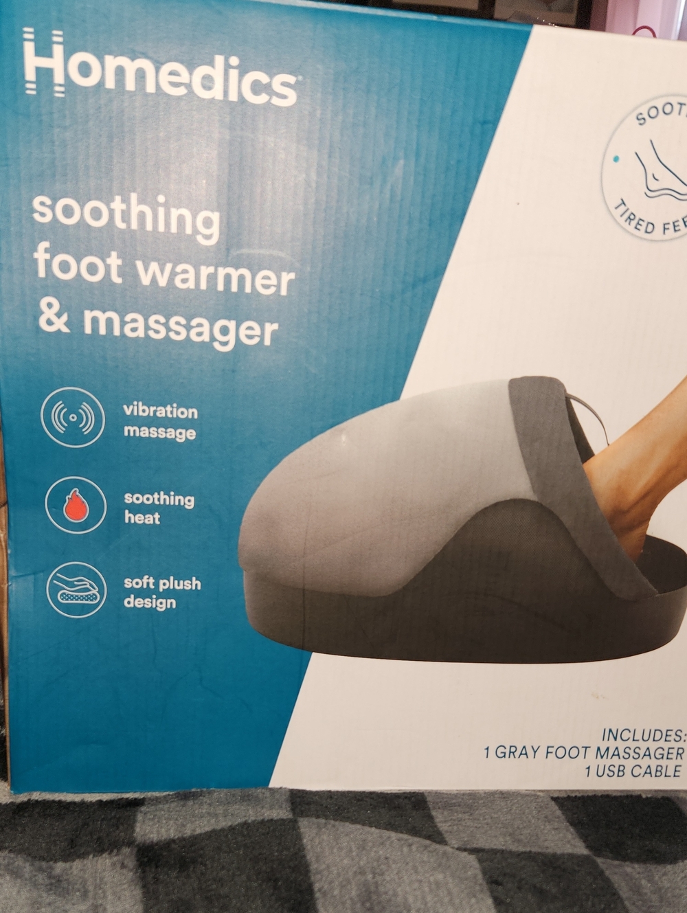 Homedics Gray Soothing Foot Warmer & Massager